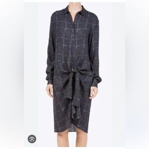 Marlota- Elegant Black Checkered Dress- 36 ( 6)